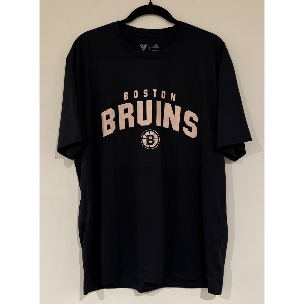 Levelwear Boston Bruins Black NHL Hockey Graphic Performance T-Shirt Mens L